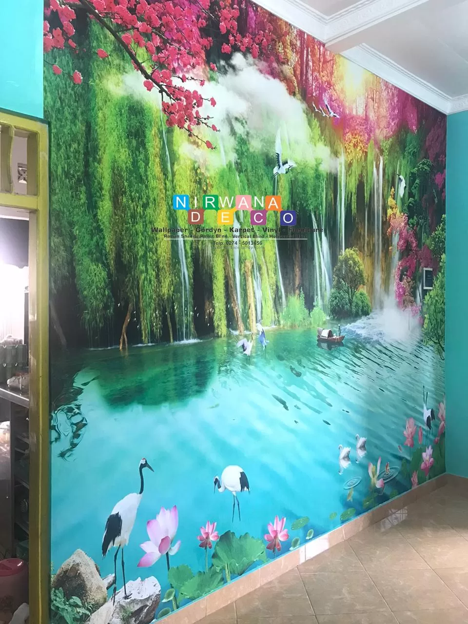 Pemasangan Wallpaper Custome Di Jalan Kersan, Kasihan Bantul, Yogyakarta
