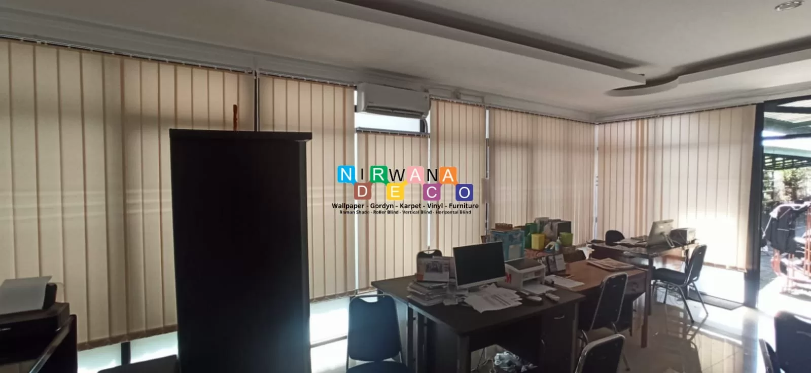 Pemasangan Vertical Blind Di Dinas Kebudayaan Kota