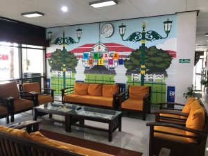 Pemasangan Wallpaper Custom Di BRI Corporate University