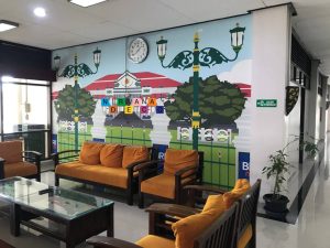 Pemasangan Wallpaper Custom Di BRI Corporate University