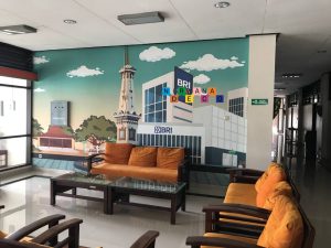 Pemasangan Wallpaper Custom Di BRI Corporated