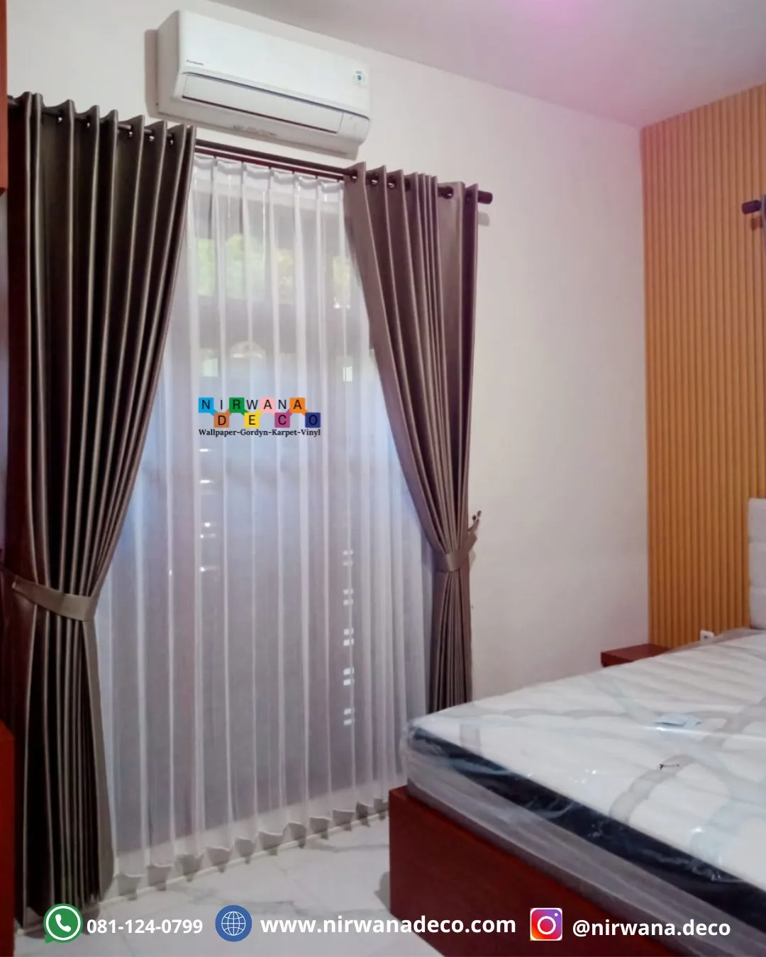 Gorden dipilih karena tampilan yang lebih minimalist dipadukan dengan kain vitrage.