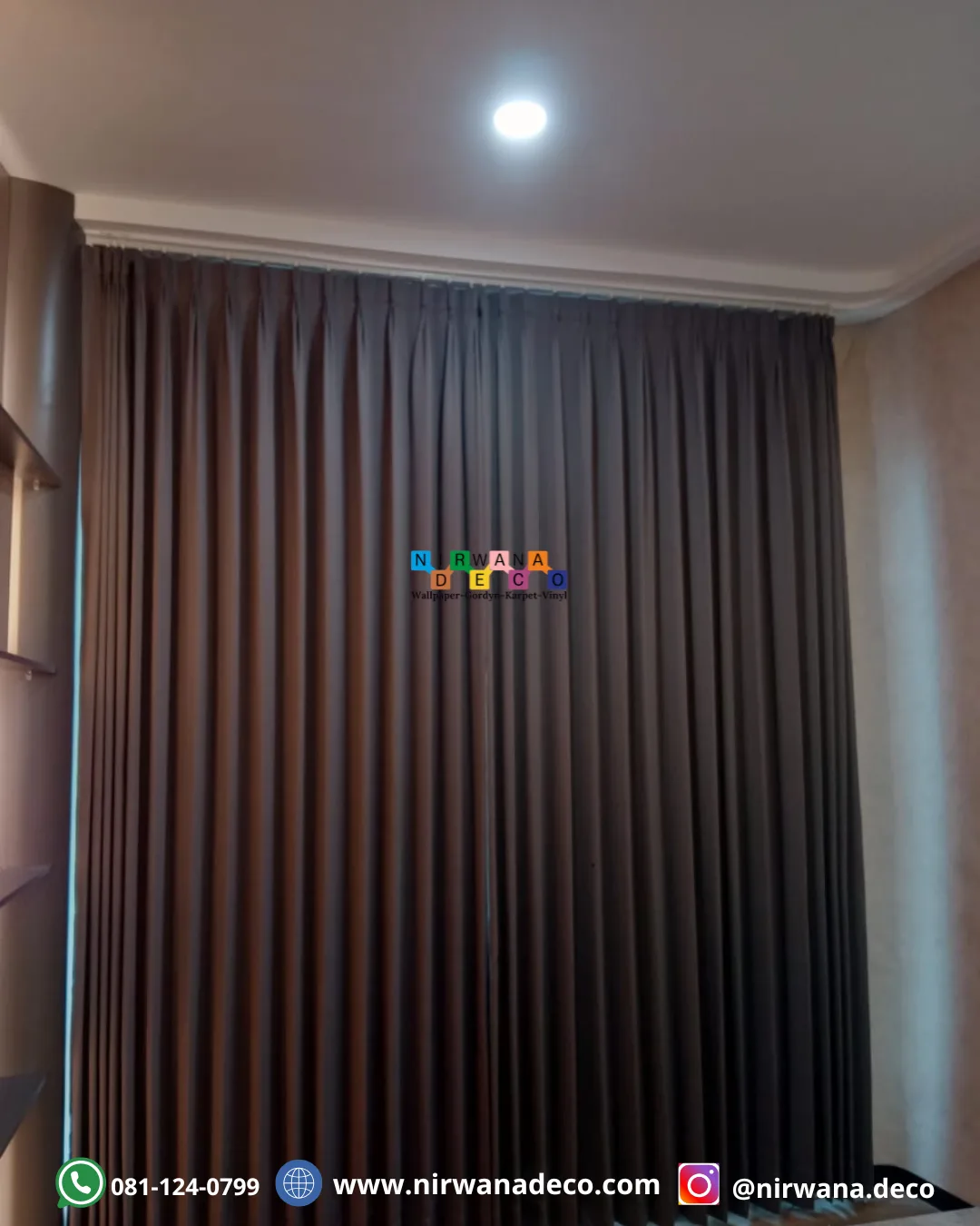Gorden dipilih karena tampilan yang lebih minimalist dipadukan dengan kain vitrage.