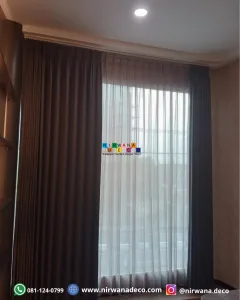 Gorden dipilih karena tampilan yang lebih minimalist dipadukan dengan kain vitrage.