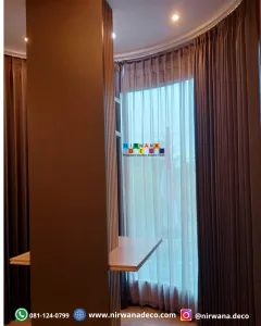 Gorden dipilih karena tampilan yang lebih minimalist dipadukan dengan kain vitrage.