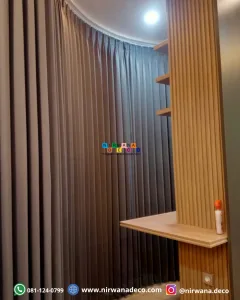 Gorden dipilih karena tampilan yang lebih minimalist dipadukan dengan kain vitrage.