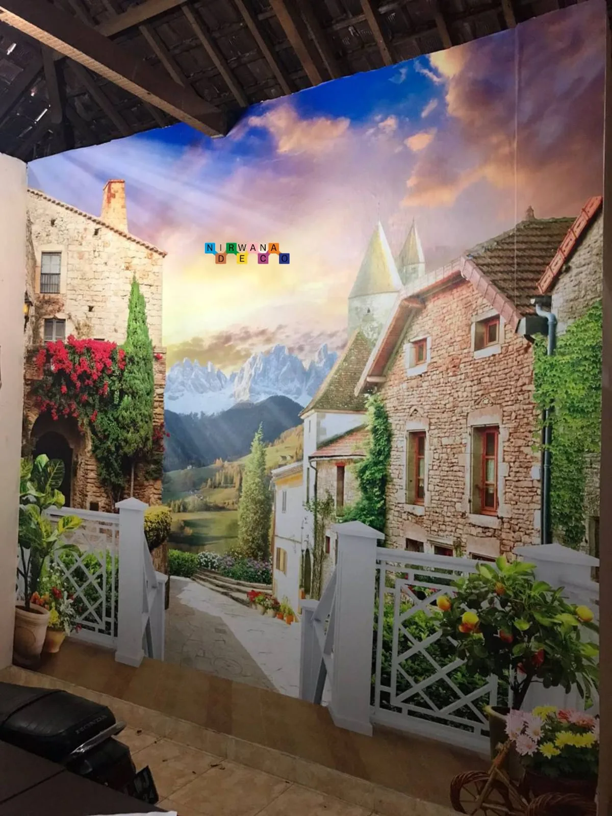 Pemasangan Wallpaper Custom Di Yayasan Kirap Arsyada