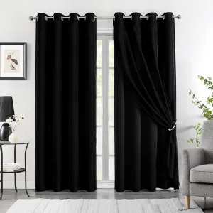 Matte Black Curtains for Elegant Contrast