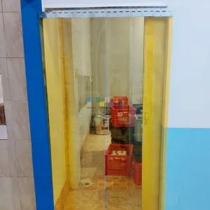 Pemasangan Tirai PVC Kuning 2mm di Malang 
