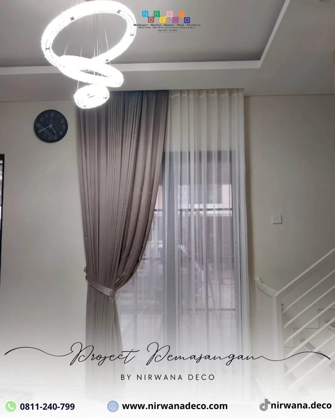 Pemasangan Gordyn dan Vitrage di Sidoarjo