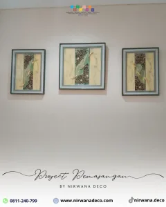 Pemasangan Wallpaper di Perum Chofa Surabaya oleh Nirwana Deco Surabaya