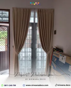 Pemasangan Gordyn dan Vitrage di Sukomanunggal oleh Nirwana Deco Surabaya