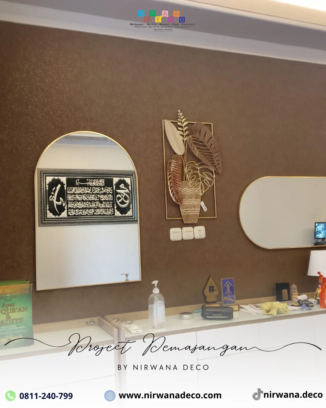 Pemasangan Wallpaper di Lontar Surabaya oleh Nirwana Deco Surabaya