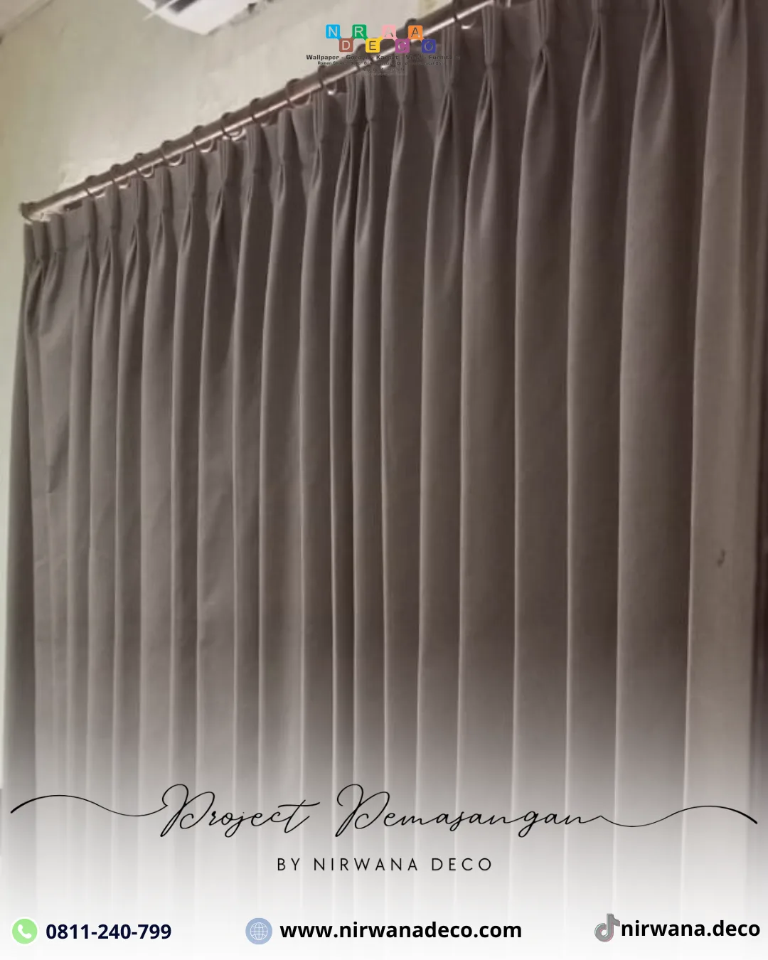 Pemasangan Gordyn di Tenggilis Surabaya oleh Nirwana Deco Surabaya