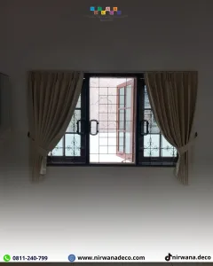 Pemasangan Gordyn dan Vitrage di Sukomanunggal oleh Nirwana Deco Surabaya