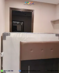 Pemasangan Wallpaper dan WPC di Apartemen Trans Icon Surabaya oleh Nirwana Deco Surabaya