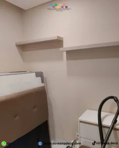 Pemasangan Wallpaper dan WPC di Apartemen Trans Icon Surabaya oleh Nirwana Deco Surabaya