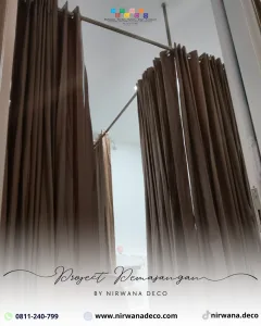 Pemasangan Gordyn Klinik Kecantikan di Surabaya oleh Nirwana Deco Surabaya