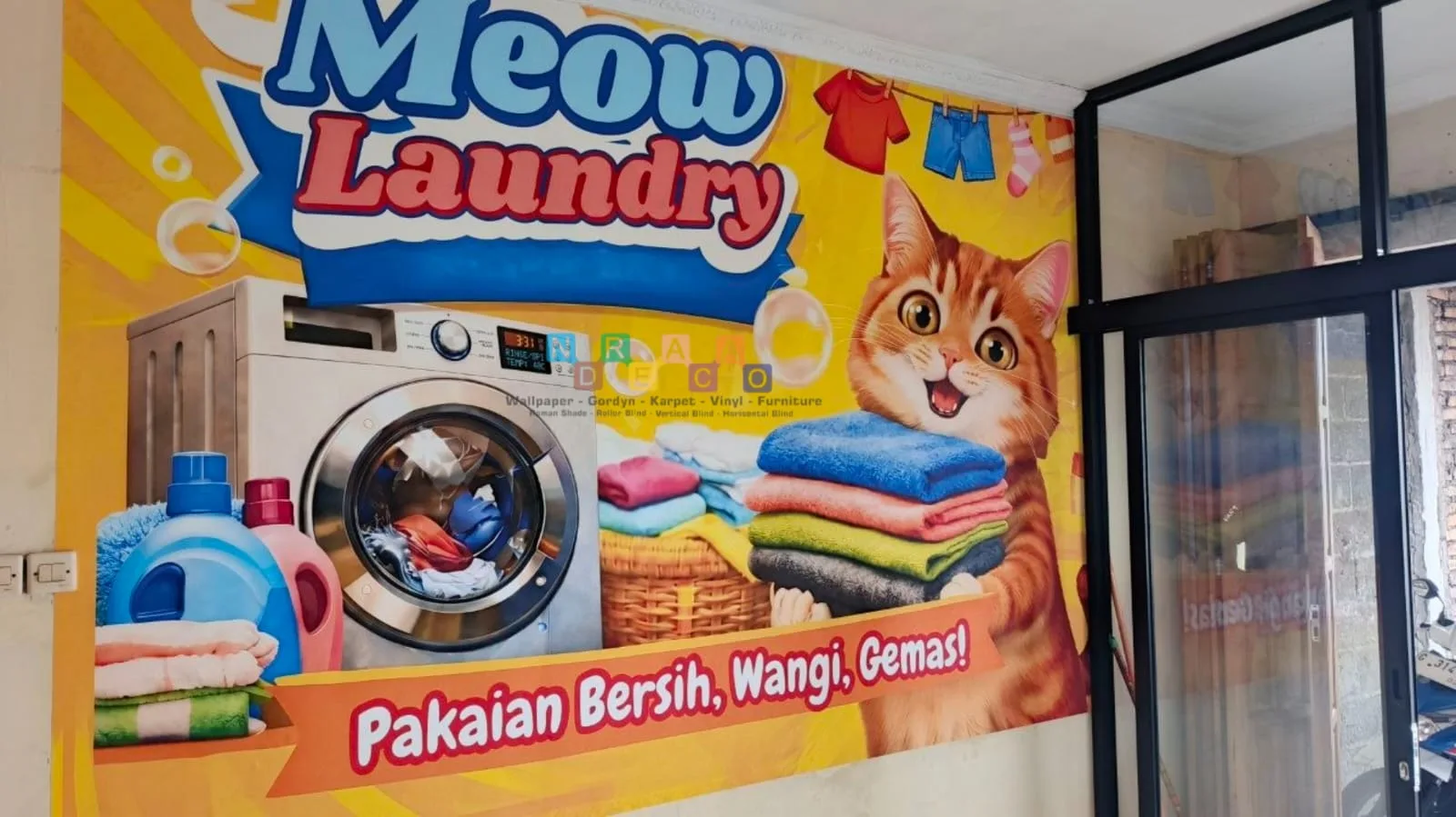 Pemasangan Wallcustom Di Jl Wates, Ambarketawang, Sleman