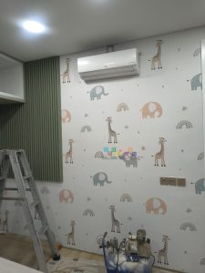 Proyek Pemasangan Wallpaper Custom Di Aquamarine Citraland, Surabaya