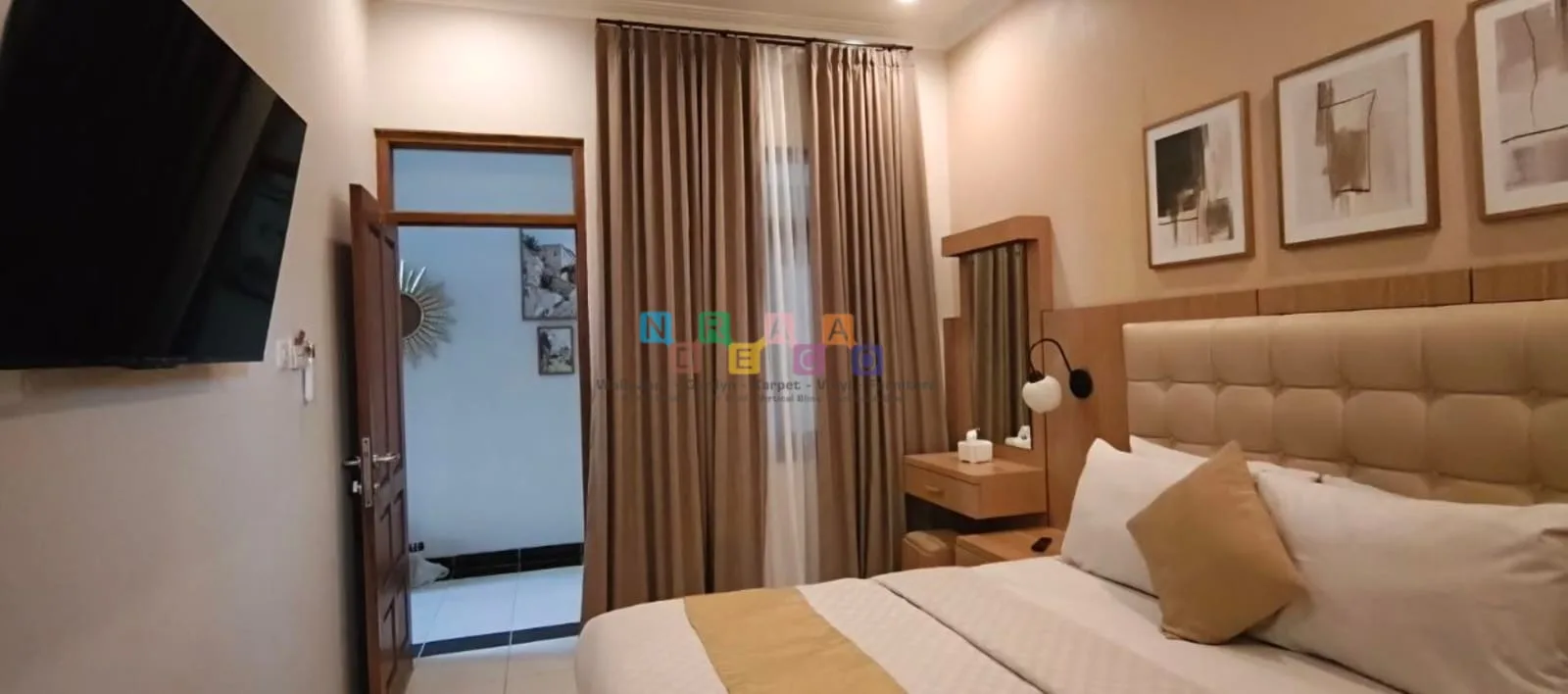 Pemasangan Gorden Di Selaras Inn Syariah, Sosromenduran, Yogyakarta